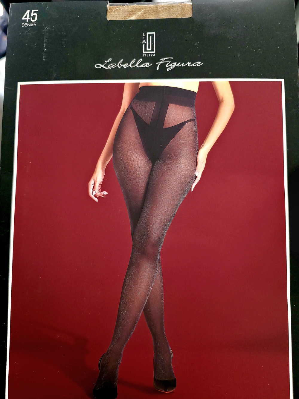 ✨ Labella Figura 45D Tan Shimmer Tights - Size Medium ✨